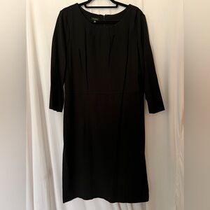 Talbots Black Long-Sleeve Sheath Dress